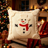 Set of 2 Christmas Cushion Covers - Large Snowman (Pillow filling not included)