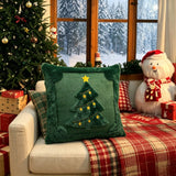 Set of 2 Christmas Cushion Covers - New Green Large Christmas Tree (Pillow filling not included) In Australia - Darrahopens