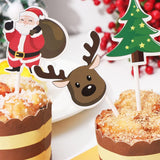 20 Sets Christmas Cake Toppers (8 Pieces Per Set)