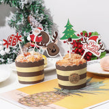 20 Sets Christmas Cake Toppers (8 Pieces Per Set)