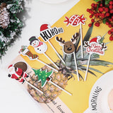 20 Sets Christmas Cake Toppers (8 Pieces Per Set)