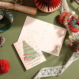 60 Sheets Watercolor Hot Stamping Christmas Greeting Cards Style 3