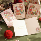 60 Sheets Watercolor Hot Stamping Christmas Greeting Cards Style 1
