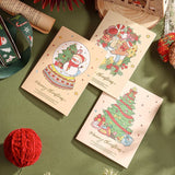 60 Sheets Watercolor Hot Stamping Christmas Greeting Cards Style 2