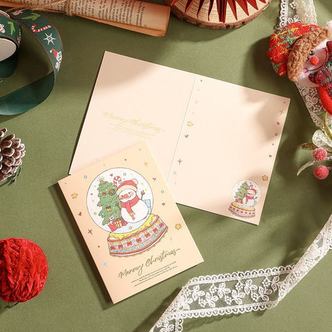 60 Sheets Watercolor Hot Stamping Christmas Greeting Cards Style 4