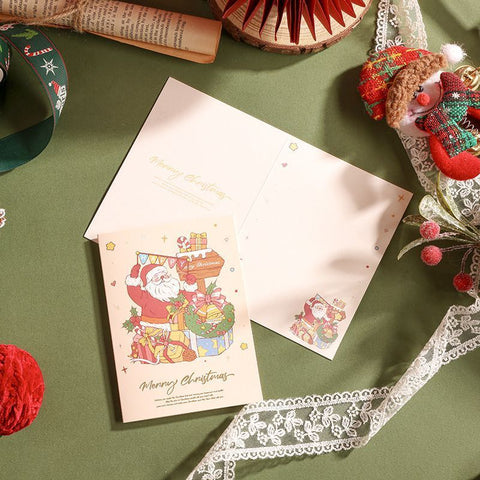 60 Sheets Watercolor Hot Stamping Christmas Greeting Cards Style 5