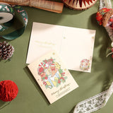 60 Sheets Watercolor Hot Stamping Christmas Greeting Cards Style 6