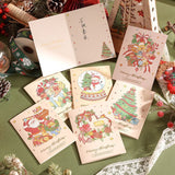 60 Sheets Watercolor Hot Stamping Christmas Greeting Cards Style 6