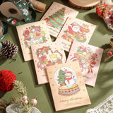 60 Sheets Watercolor Hot Stamping Christmas Greeting Cards Style 6
