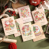 60 Sheets Watercolor Hot Stamping Christmas Greeting Cards Mixed pack