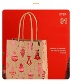 20Pcs Christmas Kraft Gift Bags, Gold Hot Stamping Reindeer, 15×8×21cm