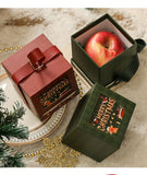 2pcs Round Christmas Apple Gift Box - Dark Green