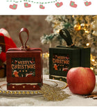 2pcs Side Handle Round Christmas Box - Red