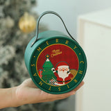 2pcs Side Handle Round Christmas Box - Green