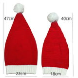 2pcs Knitted Parent-child Red Santa Hats