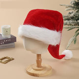 4pcs High Pile Santa Hat, Pink (Short)