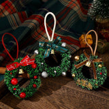 5pcs Mini Christmas Wreaths With Rope