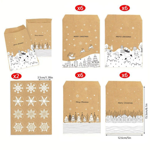 Christmas Mini Paper Bags S894, 24 Pieces In Australia - Darrahopens