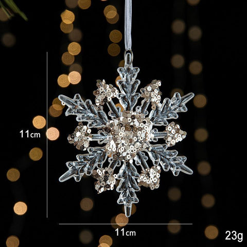 2pcs Snowflake B Christmas Ornament Props In Australia - Darrahopens
