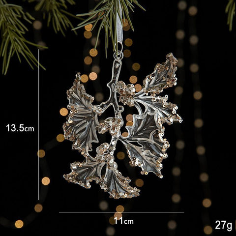 2pcs Leaf Christmas Ornament Props In Australia - Darrahopens