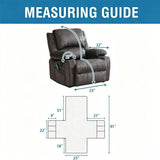 Electric Recliner Sofa Cover - Smoky Cyan
