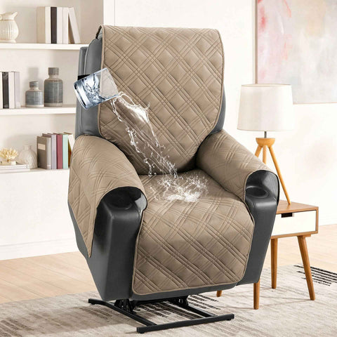 Electric Recliner Sofa Cover - Grey Brown In Australia - Darrahopens
