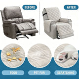 Electric Recliner Sofa Cover - Bean Green