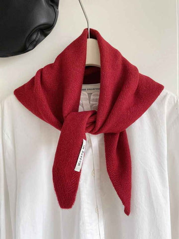 2pcs Fashion Warm Triangle Scarf - Burgundy, 35×105cm In Australia - Darrahopens