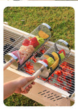 2Pcs Outdoor Portable 360° Rotating BBQ Grill Mesh
