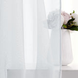 White Light Transparent Window Sheers, 2 Pieces, Multiple Sizes Available