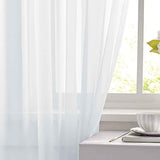 grey Light Transparent Window Sheers, 2 Pieces, Multiple Sizes Available