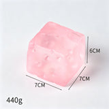 Pink Cheese Squishy 7cm