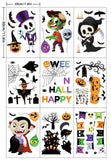 2Sets W19 Halloween Static Window Stickers (9 Sheets Per Set)