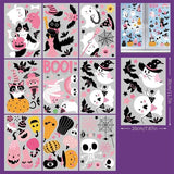 2Sets W20 Halloween Static Window Stickers (9 Sheets Per Set)