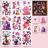 2Sets WSJ04 Halloween Static Window Stickers (9 Sheets Per Set)