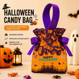 8Pcs Orange Background Ghost Spider Halloween Drawstring Bags In Australia - Darrahopens