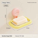 2pcs Suction Cup Soap Dish - Mango Yellow In Australia - Darrahopens