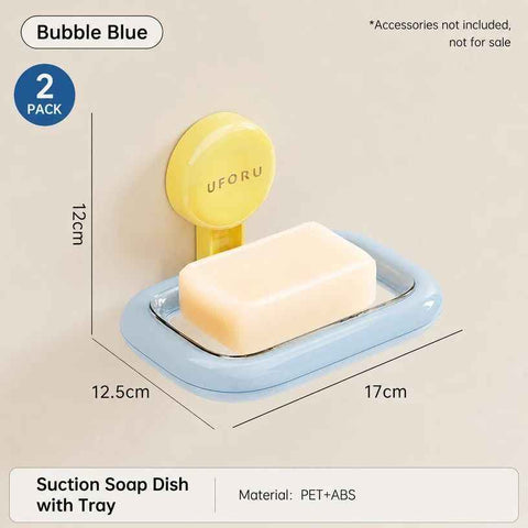 2pcs Suction Cup Soap Dish - Bubble Blue In Australia - Darrahopens