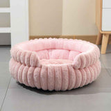 Plush Round Bed - Coffee, Size M: 50×50×15cm In Australia - Darrahopens