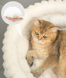 Plush Round Bed - Pink, Size S: 40×40×15cm