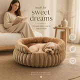 Notch Version Round Bed - Coffee, Size M: 50×50×15cm In Australia - Darrahopens