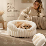 Notch Version Round Bed - Cream White, Size M: 50×50×15cm In Australia - Darrahopens