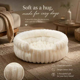 Notch Version Round Bed - Cream White, Size L: 60×60×15cm In Australia - Darrahopens