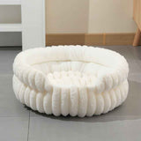 Notch Version Round Bed - Cream White, Size L: 60×60×15cm In Australia - Darrahopens