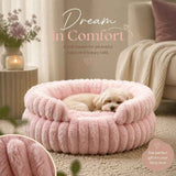Notch Version Round Bed - Pink, Size S: 40×40×15cm In Australia - Darrahopens