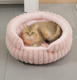 Notch Version Round Bed - Pink, Size S: 40×40×15cm