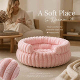 Notch Version Round Bed - Pink, Size M: 50×50×15cm In Australia - Darrahopens