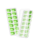 6Pcs 14-Grid Square Silicone Ice Cube Trays, Soft Bottom Ice Molds