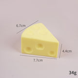 7.5cm Yellow Triangle Cheese Squishy Toy