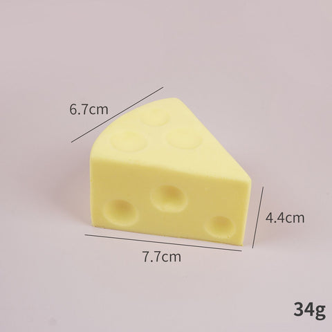 7.5cm Yellow Triangle Cheese Squishy Toy